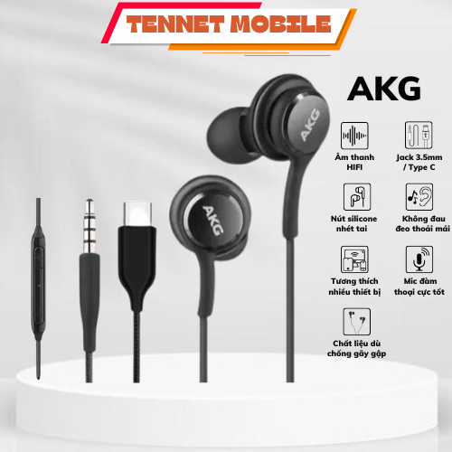 Tai nghe nhét tai inear AKG Samsung S8/S9/S10/S20/S21/S22/Note 8/Note 9 ...