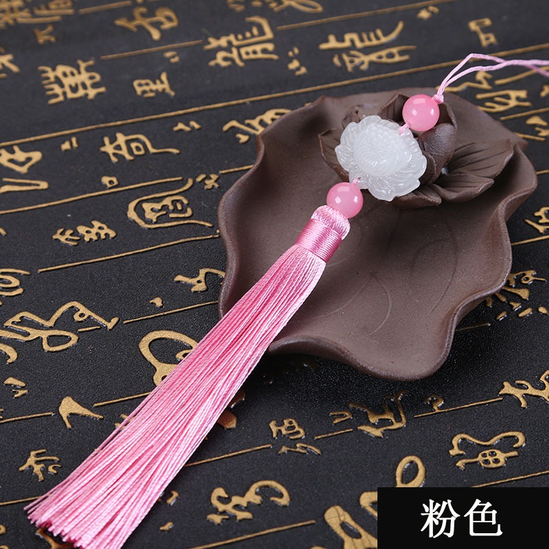 Set 5 dây tua rua liên hoa ngọc bội hoa sen tam sinh tam thế cổ trang dài 22cm - Kem Shop K13