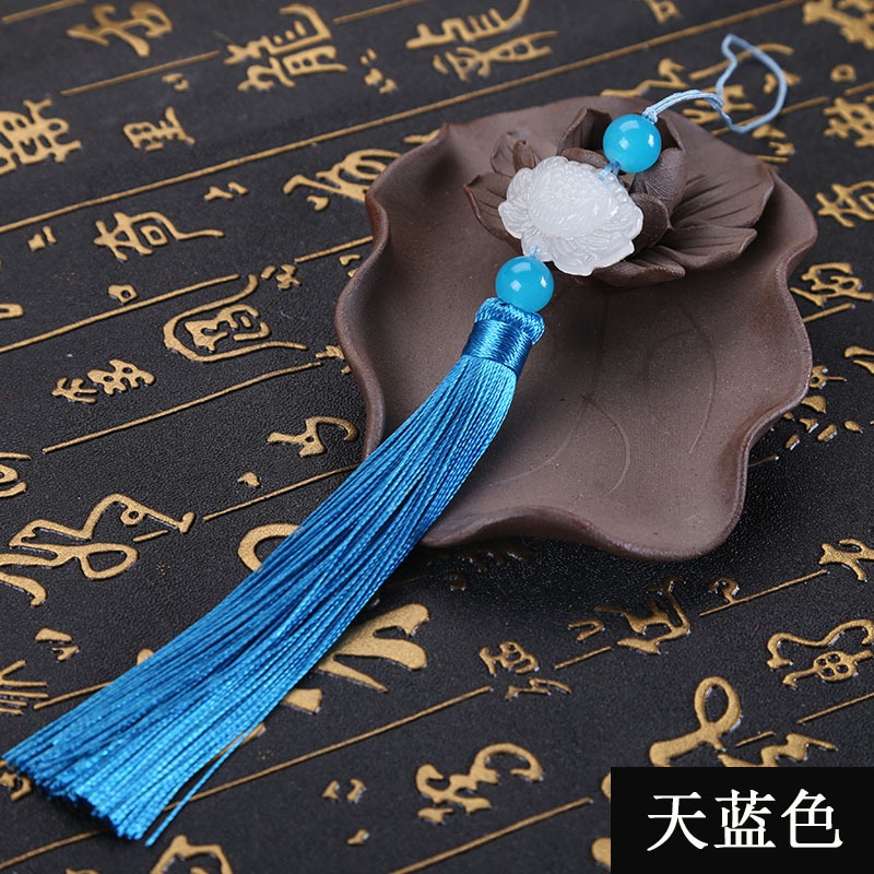 Set 5 dây tua rua liên hoa ngọc bội hoa sen tam sinh tam thế cổ trang dài 22cm - Kem Shop K13