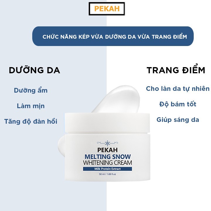 Ảnh COMBO Kem Nâng Tone PEKAH Melting Snow Whitening Cream 50ml & Kem Chống Nắng PEKAH Skin Protect UV Sunblock 70ml 4