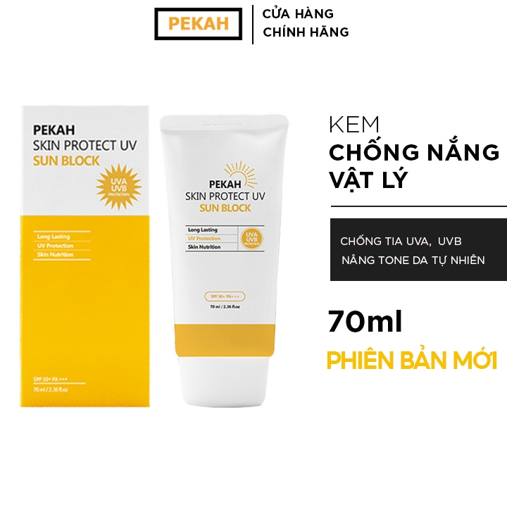 Ảnh COMBO Kem Nâng Tone PEKAH Melting Snow Whitening Cream 50ml & Kem Chống Nắng PEKAH Skin Protect UV Sunblock 70ml 3