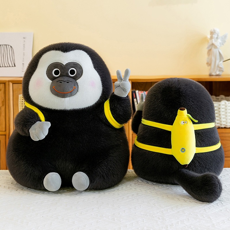 Gấu Bông Khỉ Ngáo Say Hi Thú Nhồi Bông King Kong Đeo Balo Chuối Dễ Thương - Babi mama - G140