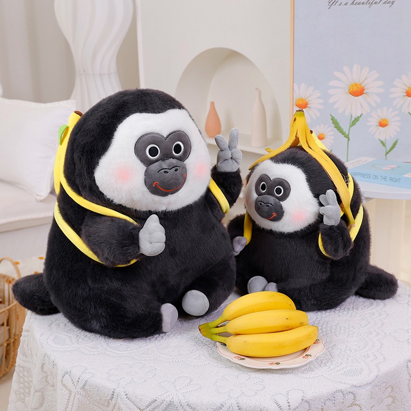Gấu Bông Khỉ Ngáo Say Hi Thú Nhồi Bông King Kong Đeo Balo Chuối Dễ Thương - Babi mama - G140