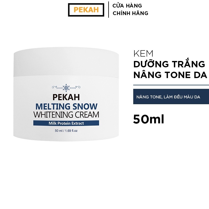 Ảnh COMBO Kem Nâng Tone PEKAH Melting Snow Whitening Cream 50ml & Kem Chống Nắng PEKAH Skin Protect UV Sunblock 70ml 2