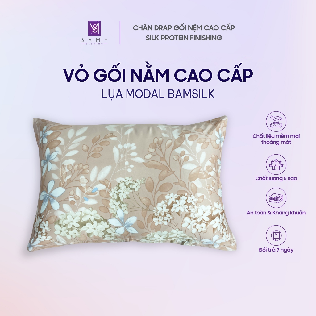 Ảnh Vỏ Gối Nằm SAMY BEDDING Lụa Modal Bamsilk Cao Cấp Thoáng Mát 2