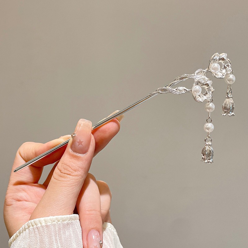 Product image Trâm cài tóc cổ trang cô dâu phong cách Hàn Quốc hottrend iLita châm cài tóc gỗ kim loại đơn giản 133