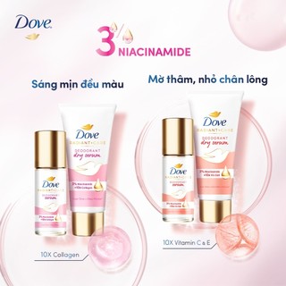 [Live]Lăn ngăn mùi dưỡng sáng cao cấp Dove tinh chất serum cho nữ với 3% Niacinamide giúp da sáng mịn đều màu 45ml