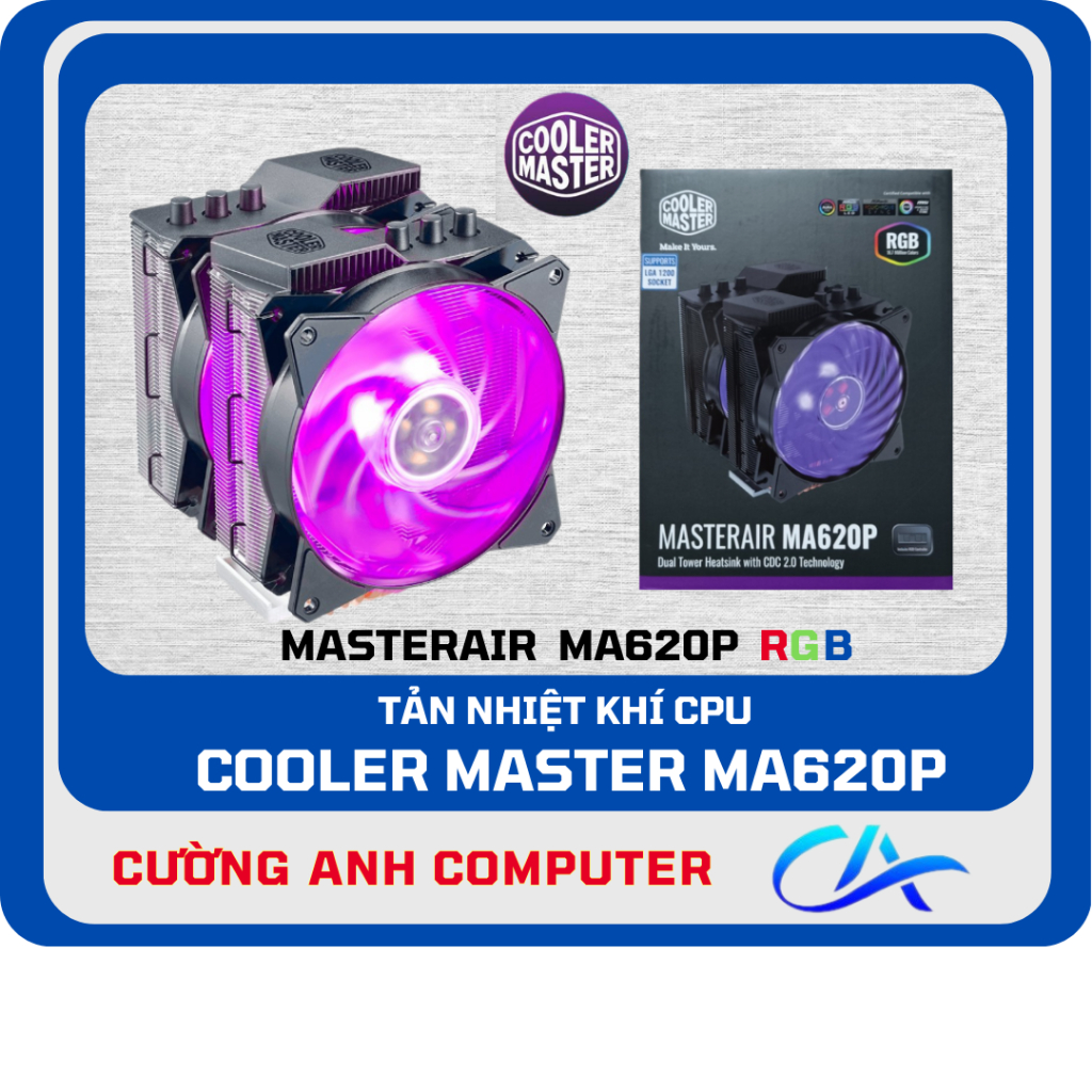 Tản Nhiệt Khí CPU Cooler Master Masterair MA620P RGB Tản