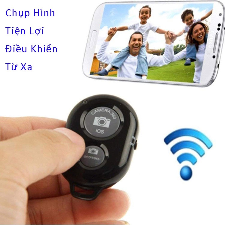 Remote chụp hình từ xa, kết nối bluetooth điều khiển chụp hình từ xa cho IOS, Android - Điều khiển từ xa tiện lợi