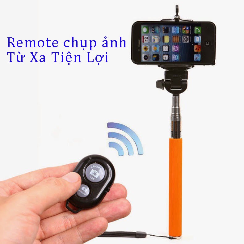 Remote chụp hình từ xa, kết nối bluetooth điều khiển chụp hình từ xa cho IOS, Android - Điều khiển từ xa tiện lợi