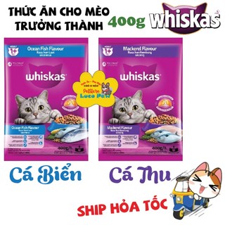 Thức ăn mèo Whiskas túi 400g - Thức ăn hạt có nhân Whiskas