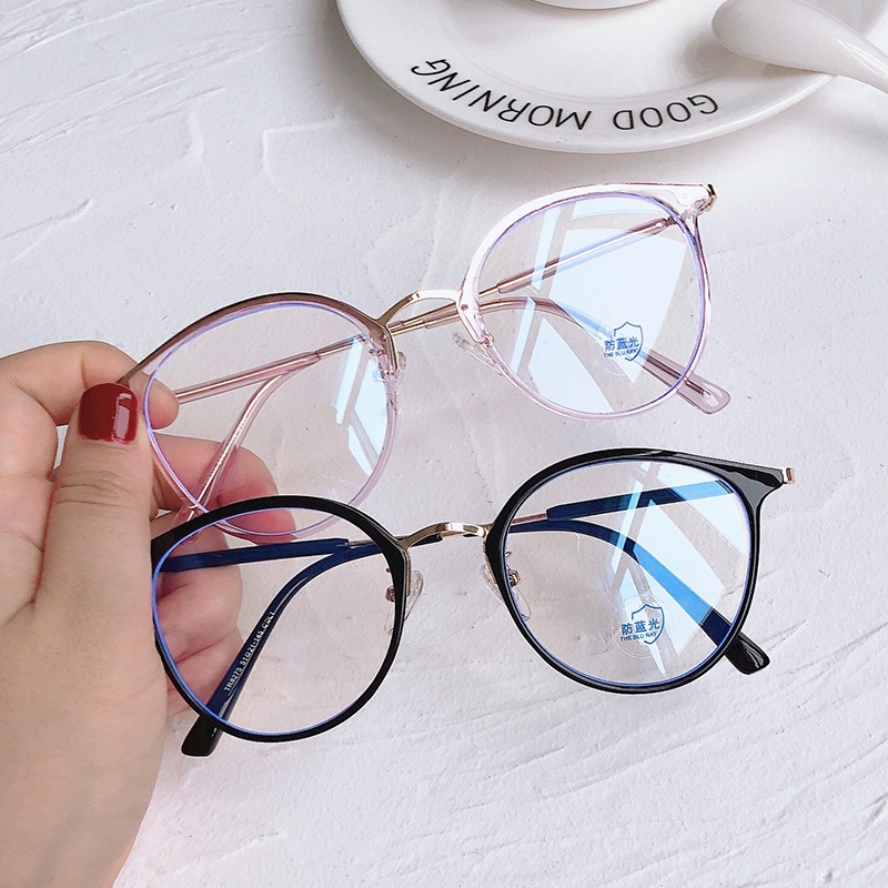Gọng kính cận mắt mèo nữ nam thời trang cá tính chống tia UV thay được tròng cận 583