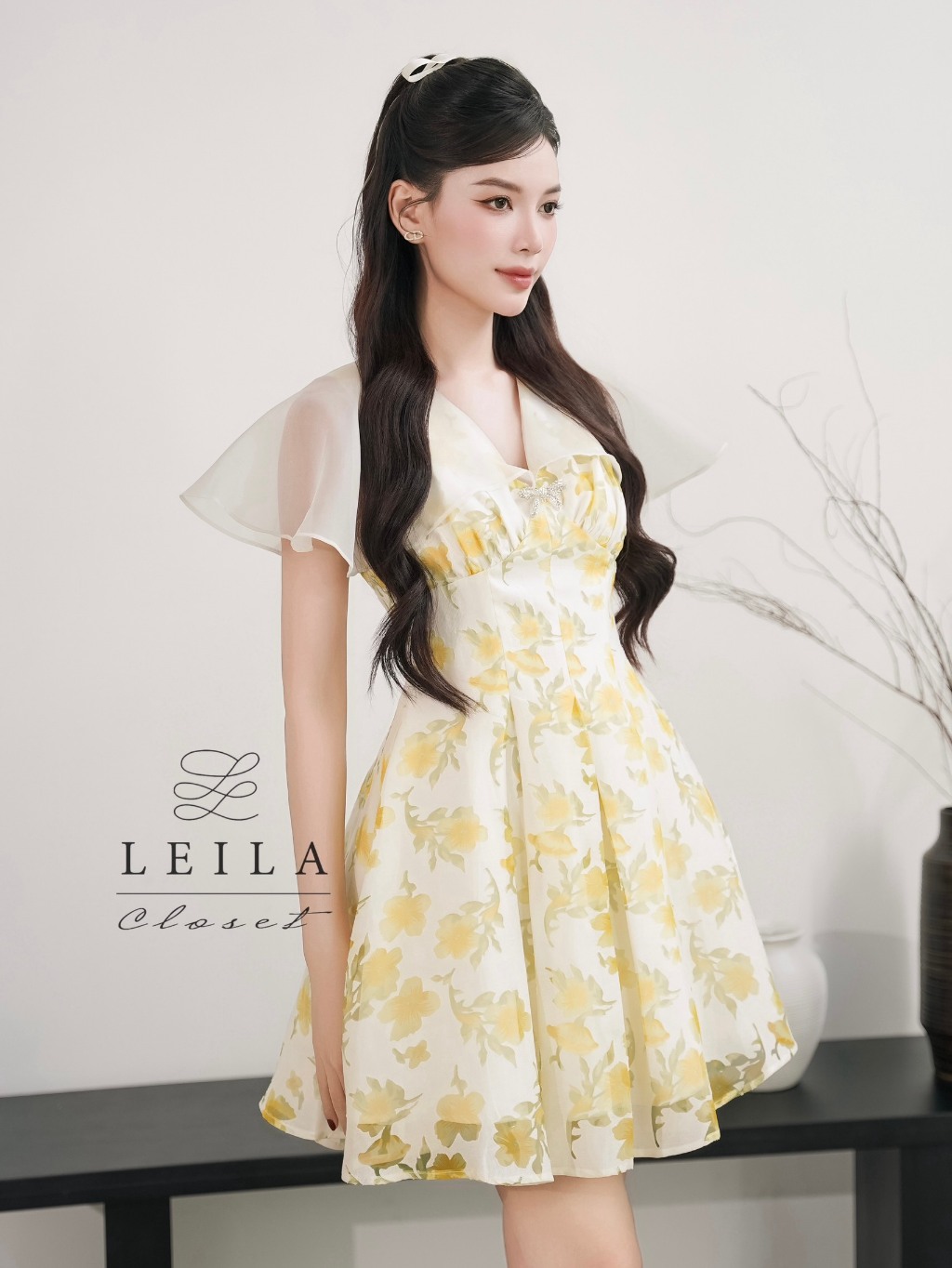 Ảnh LEILA CLOSET | Đầm thiết kế Iris dáng xèo tay cánh tiên 3