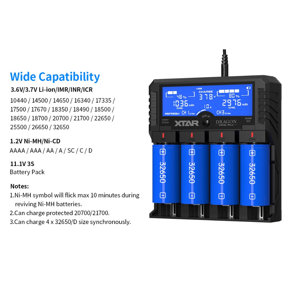 SẠC ĐA NĂNG XTAR DRAGON VP4L PLUS (4 KHE SẠC)