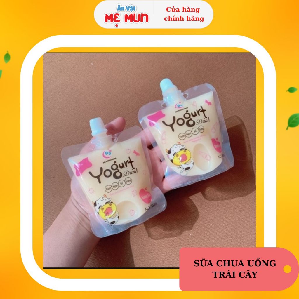 Set 10 Túi Sữa Chua Uống Vị Trái Cây - Có Mix Vị, Đồ Ăn Vặt Tuổi Thơ