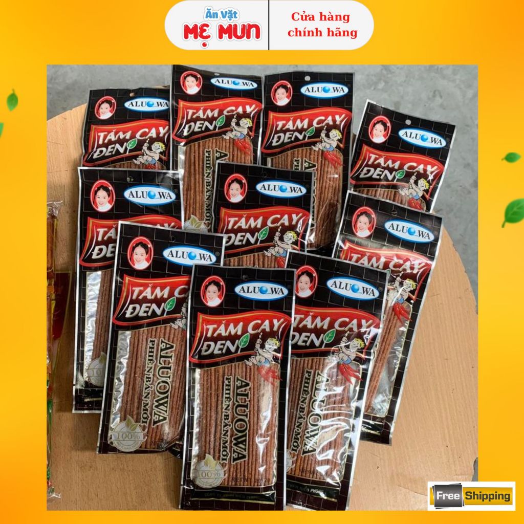 Snack Tăm Cay Đen ALUOWA - Snack Que Cay Tuổi Thơ - Đồ Ăn Vặt Cổng Trường Hot