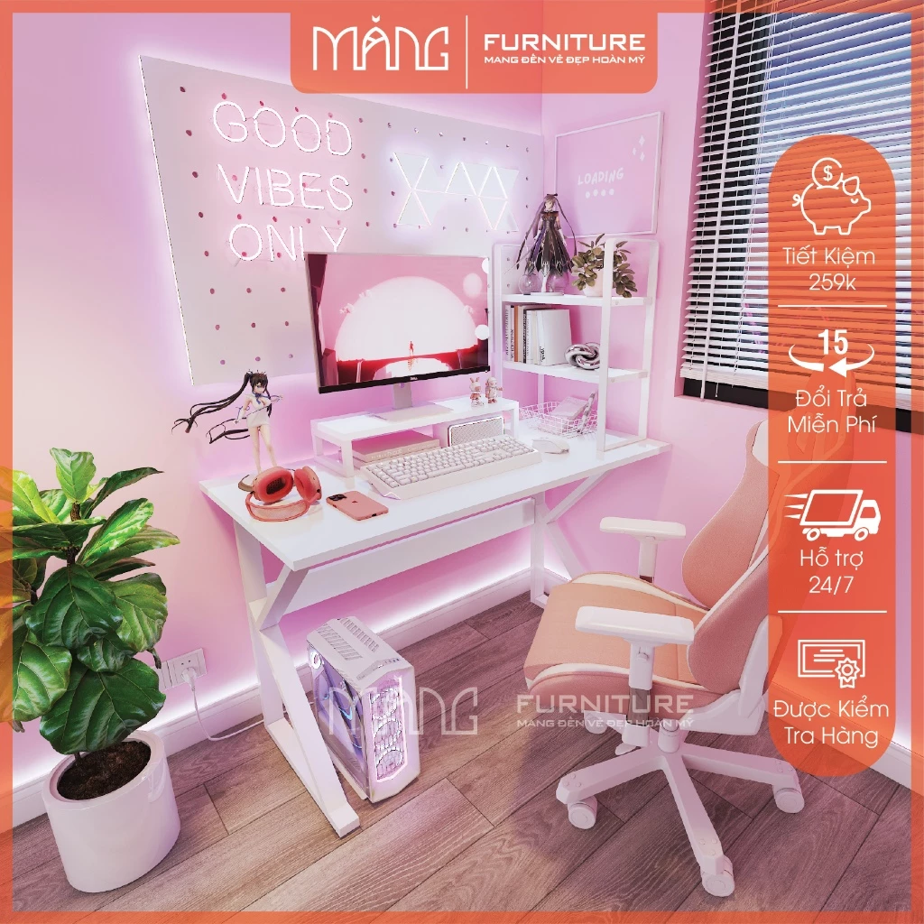 Bàn Gaming, Bàn Học Chân K, để học tập và làm việc cho học sinh, sinh viên, chân sắt giá rẻ mẫu BLVK