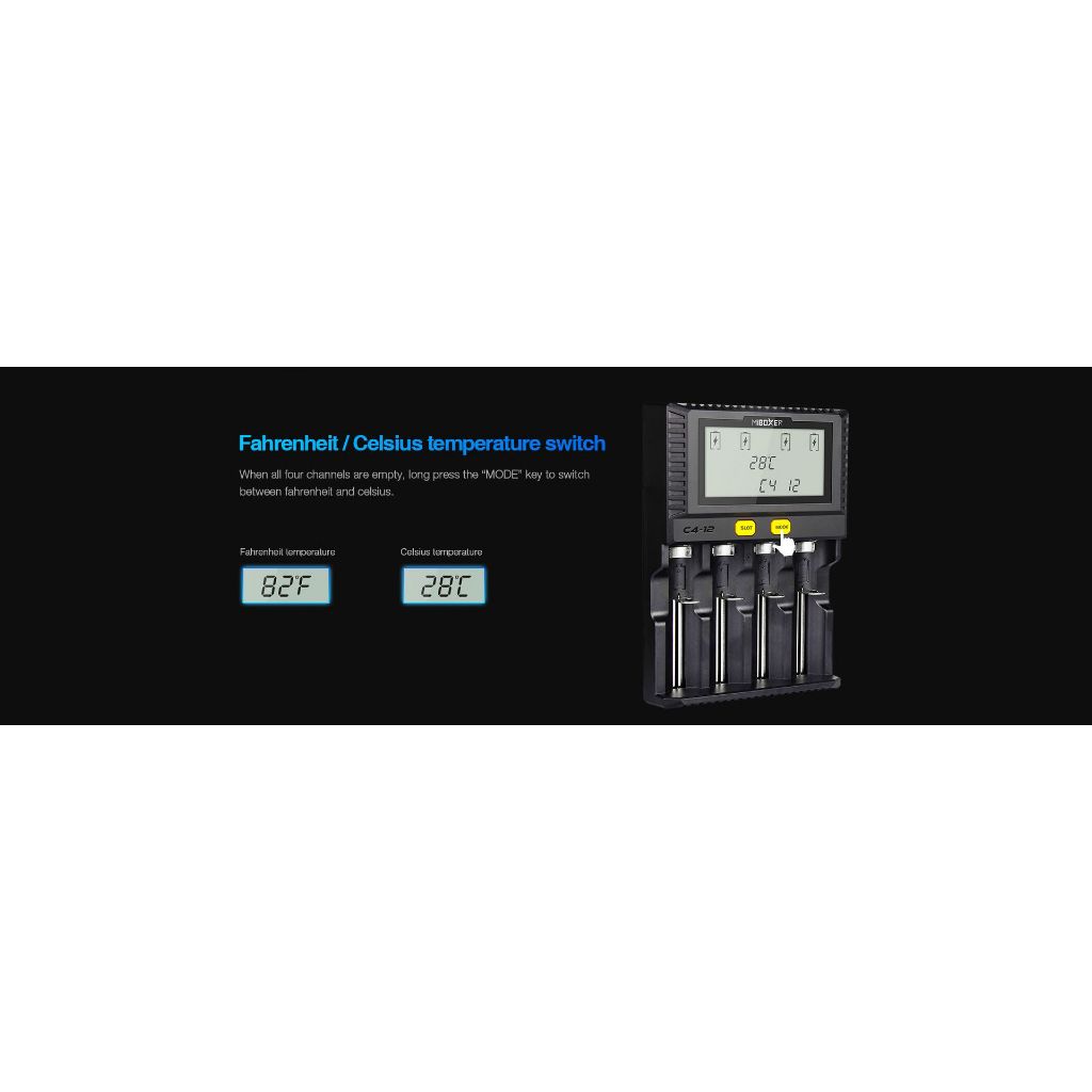 Sạc đa năng Miboxer - C4-12 (4 slot)