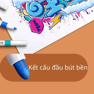Hộp Màu Acrylic Marker 60/24 Màu - Hộp Bút Màu Acrylic 24 Chi Tiết, Hộp 60/24 Bút Màu Dạ Vẽ Trên Mọi Chất Liệu