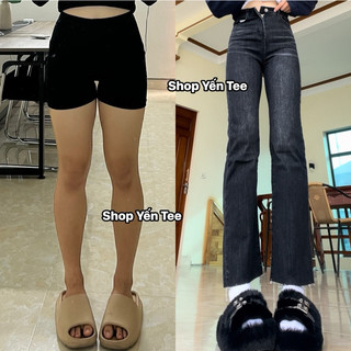 Quần jeans ống đứng nữ màu khói tua ống , quần đi học Yến Tee #0216