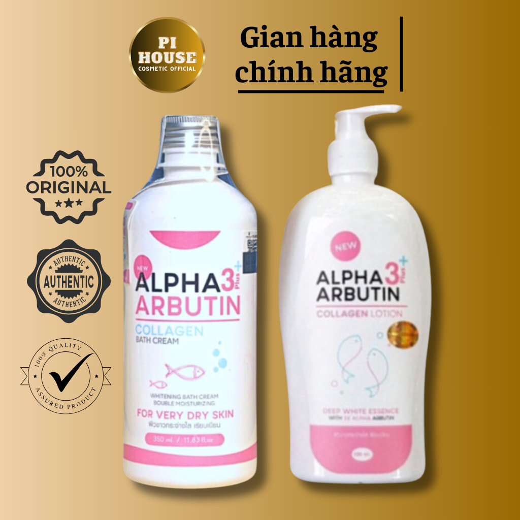 Sữa Tắm Và Dưỡng Thể Trắng Da Alpha Arbutin 3+ Chính hãng Thái Lan -