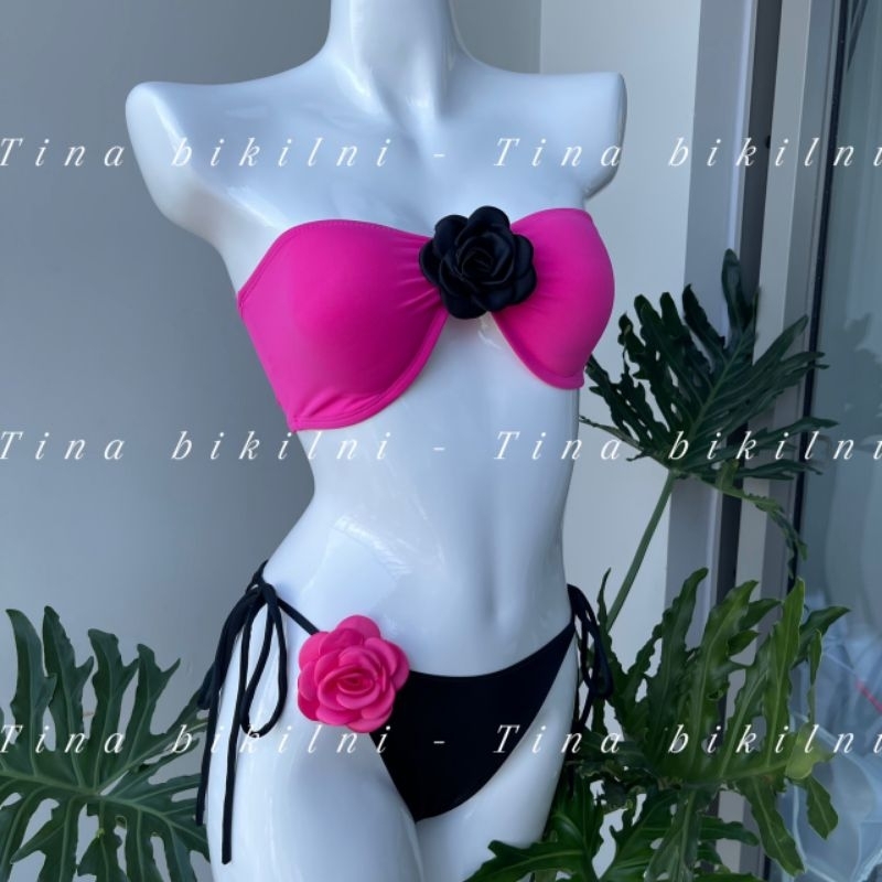 Bikini Phối Hoa Trà 2 Món – Thời Trang Biển Mới Nhất