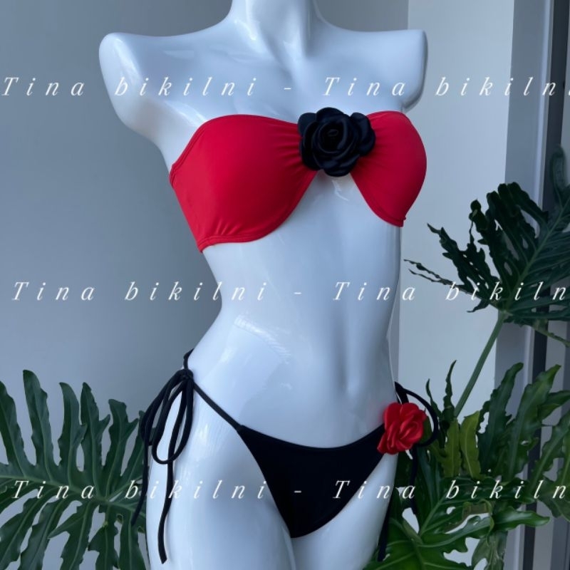 Bikini Phối Hoa Trà 2 Món – Thời Trang Biển Mới Nhất