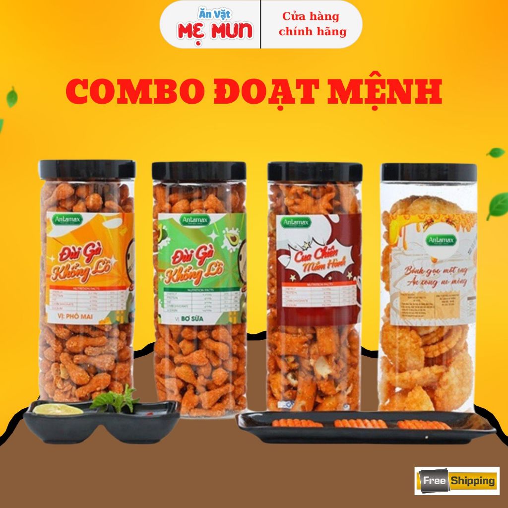COMBO ĐOẠT MỆNH Gồm 4 Sản Phẩm : Đùi Gà Phô Mai + Đùi Gà Bơ Sữa + Cua Chiên Mắm Hành + Bánh Gạo Mật Ong
