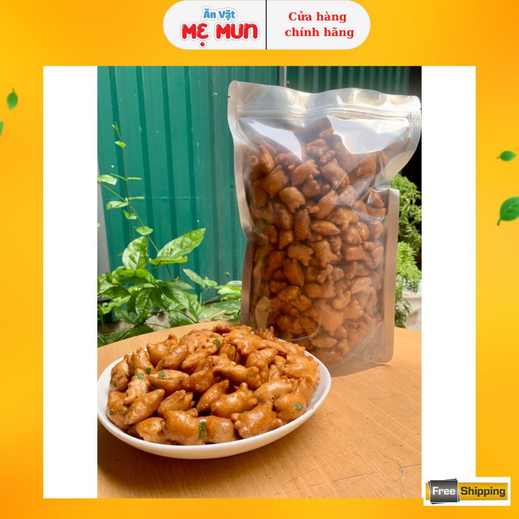 500gr Quẩy Cua Chiên Mắm Hành Thơm Giòn - Túi Zip