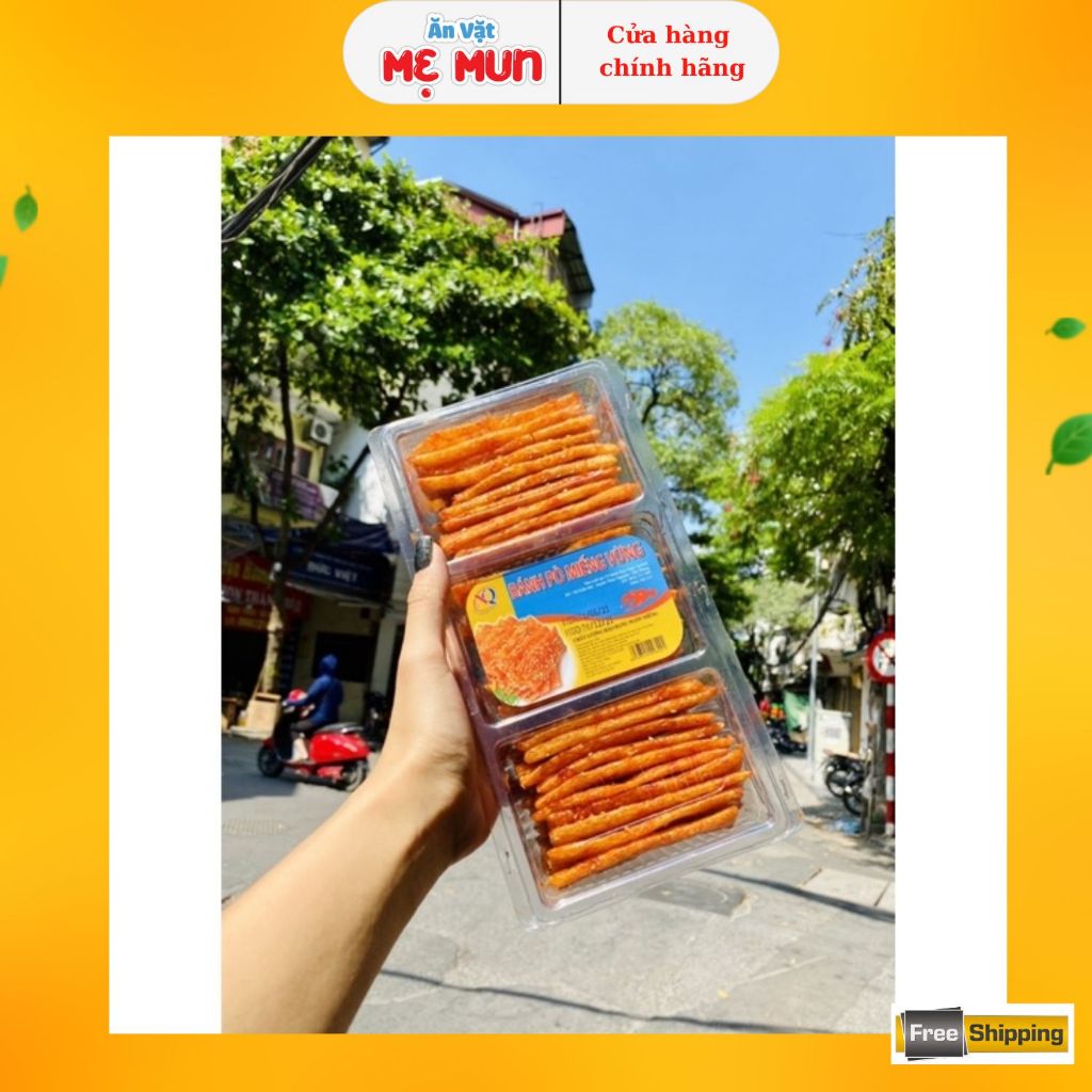 Bánh Pò Miếng Vừng, Hộp 3 Ngăn Siêu To, Đồ Ăn Vặt Hot Cổng Trường