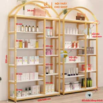 [Kho kệ cho shop] Kệ khung sắt mặt ván gỗ phủ melamin chống trầy  trưng đồ shop giày dép, mỹ phẩm, phụ kiện shop VNS-037 — ảnh 2