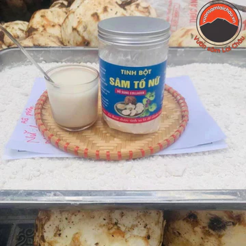 Tinh bột sâm tố nữ khô nguyên chất tăng vòng 1, xay lọc từ củ sâm tố nữ tươi bổ sung collagen tăng cường nội tiết tố