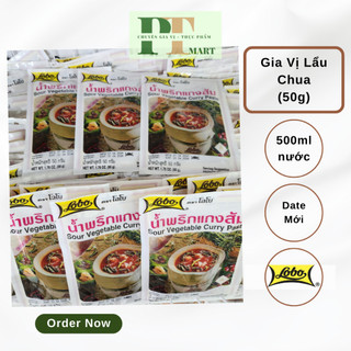 Gia vị Lẩu Thái Lobo - Có 2 vị: Gói Tom Yum 30gr / Gói Lẩu chua 50gr --> Gói