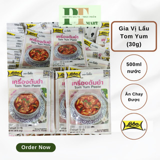 Gia vị Lẩu Thái Lobo - Có 2 vị: Gói Tom Yum 30gr / Gói Lẩu chua 50gr --> Gói