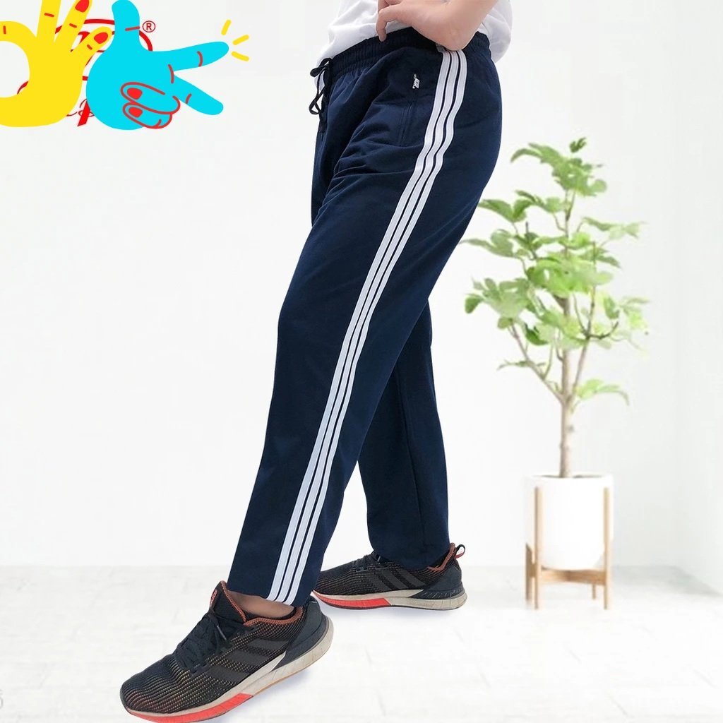 QUẦN THỂ DỤC NAM DÀI 3 SỌC DẦY  DẶN CO GIẢN NHẸ MẶT ĐI CHƠI ĐI HỌC ĐI LÀM ĐỀU ĐẸP
