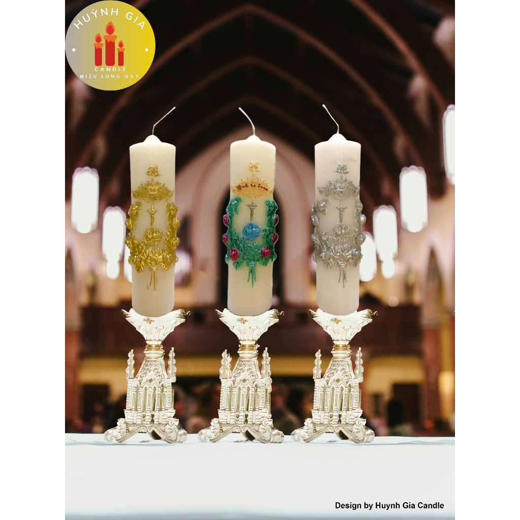 Wedding candle - Nến cưới Công Giáo - Đèn cầy cưới Công Giáo - Huỳnh Gia Candle