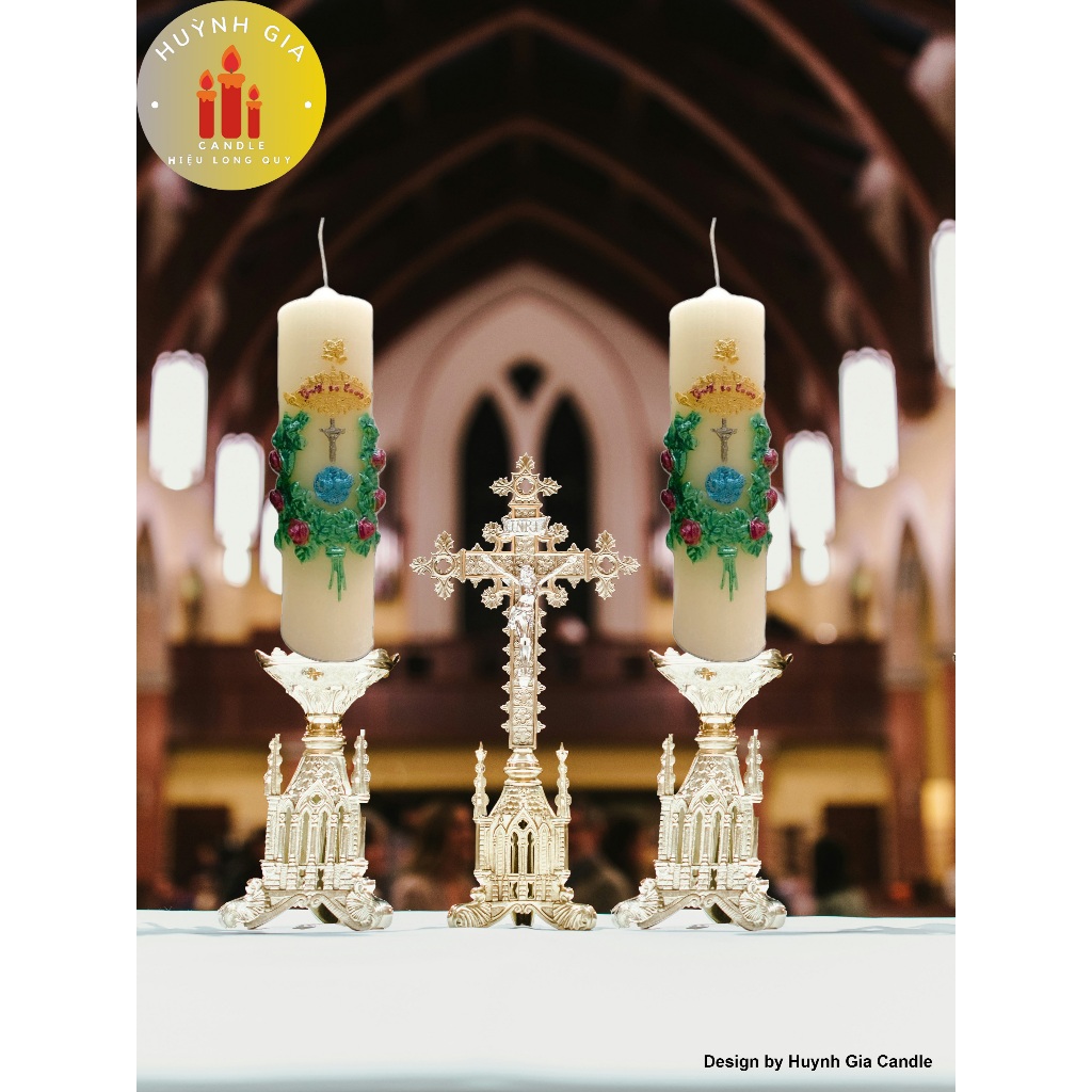Wedding candle - Nến cưới Công Giáo - Đèn cầy cưới Công Giáo - Huỳnh Gia Candle