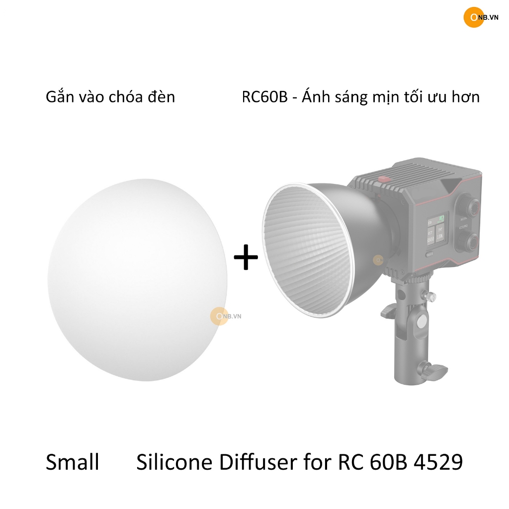 Small -Rig Dome Silicone Diffuser Tản sáng đèn led RC 60B 4529 | Shopee ...