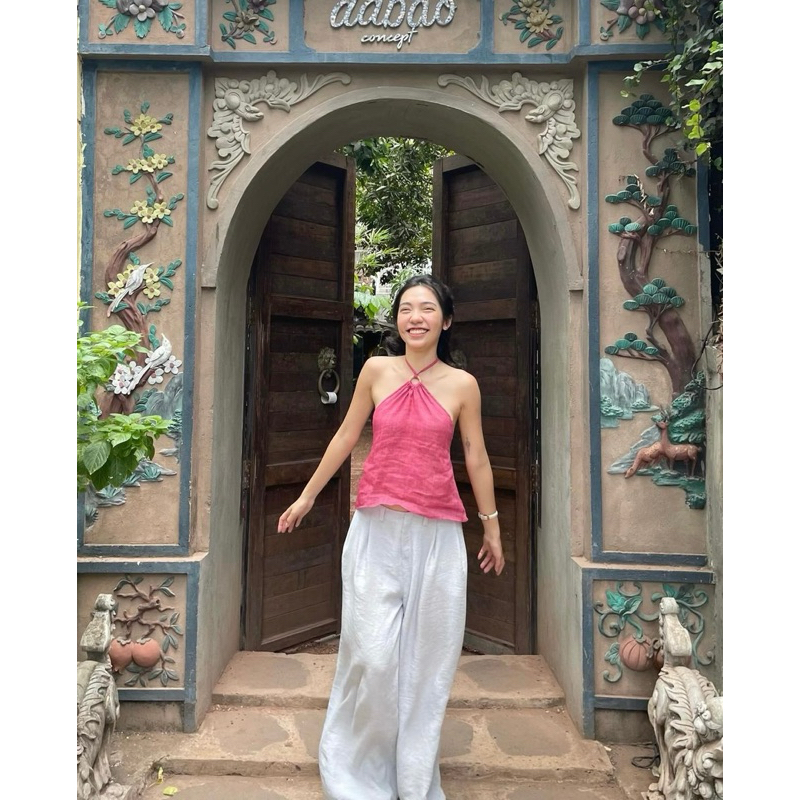 [Mya house] Áo yếm khoen cổ linen SENSI TOP