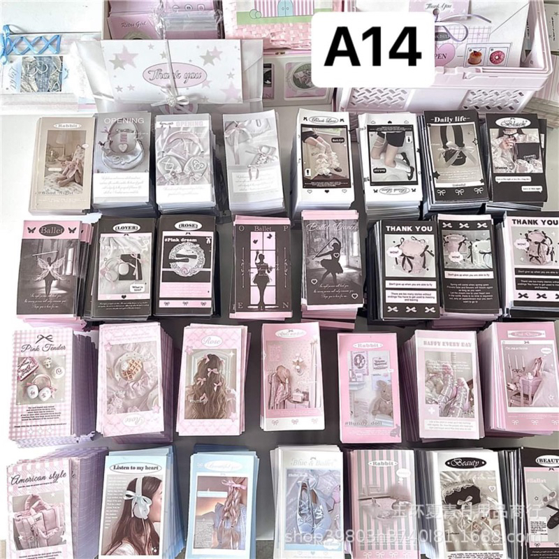 Combo hàng xịn sticker niêm phong style cute puppy kitten nơ ballet ...