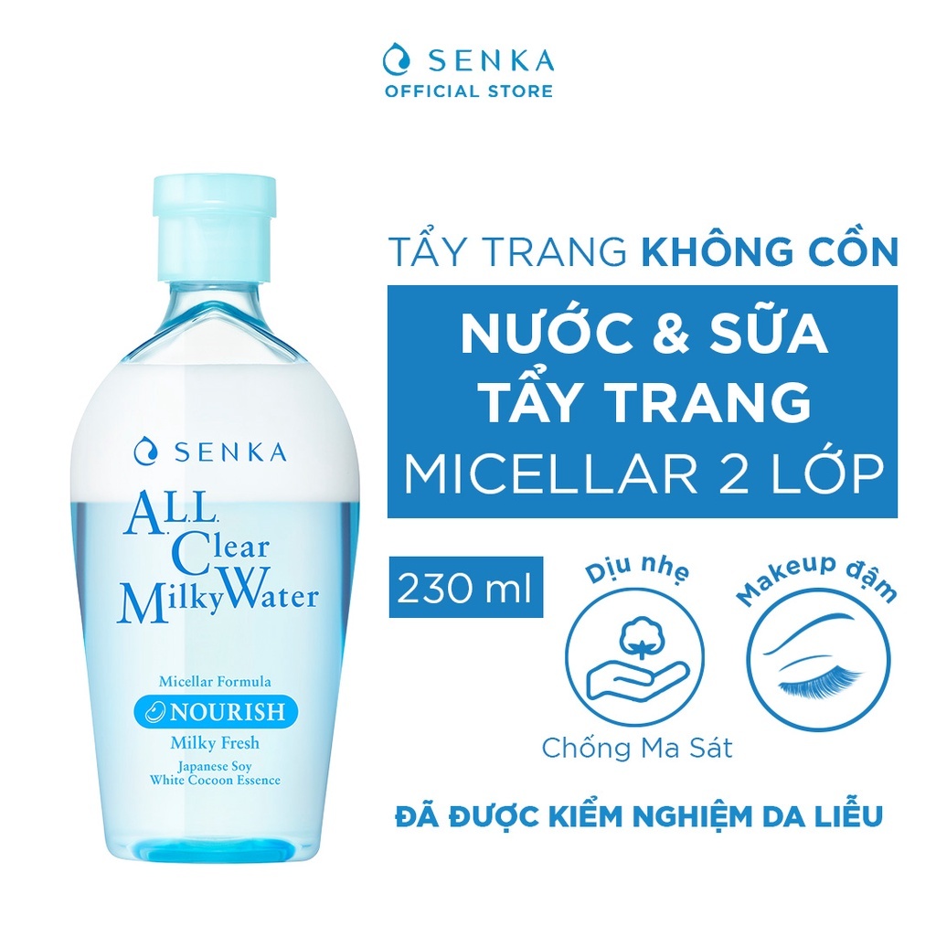 Ảnh Nước Tẩy Trang Senka ALL Clear Water Micellar Fresh 230ML & 70ML 4