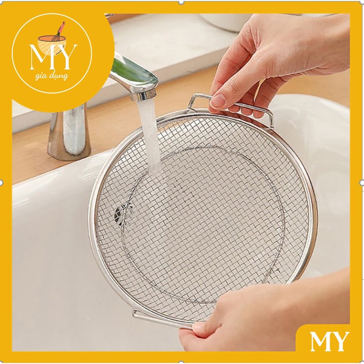Ray lọc dầu có 2 quai cầm bằng inox 304 kích thước (18cm,20cm,22cm) - Rổ lưới CHERRY đựng thực phẩm có quai cầm