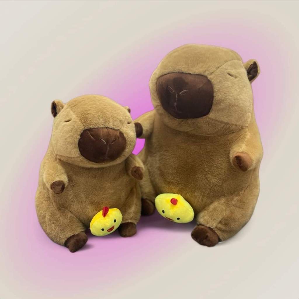 Capybara Con Gà Ngộ Nghĩnh Gấu Bông Capybara Con Gà Đồ Chơi Con Gà Có Thể Kéo Ra Thụt Vào Giairi Tris Rất Vui Nhộn