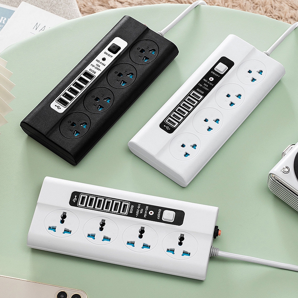 Ảnh Ổ cắm điện Sipanic 6 cổng USB Sạc nhanh Chịu tải 2500w dây dài 2m2 chống quá tải, chống giật 1