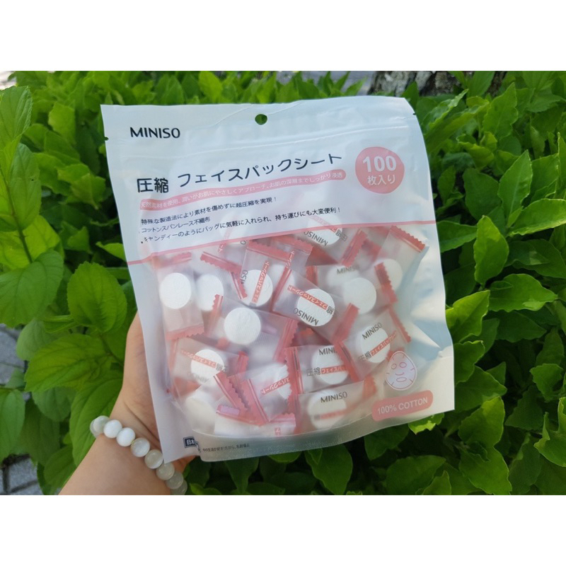 Combo 20-50-100 viên Mặt Nạ Giấy Nén Miniso hình viên kẹo mặt nạ nén IS147