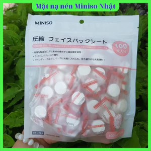 Combo 20-50-100 viên Mặt Nạ Giấy Nén Miniso hình viên kẹo mặt nạ nén IS147