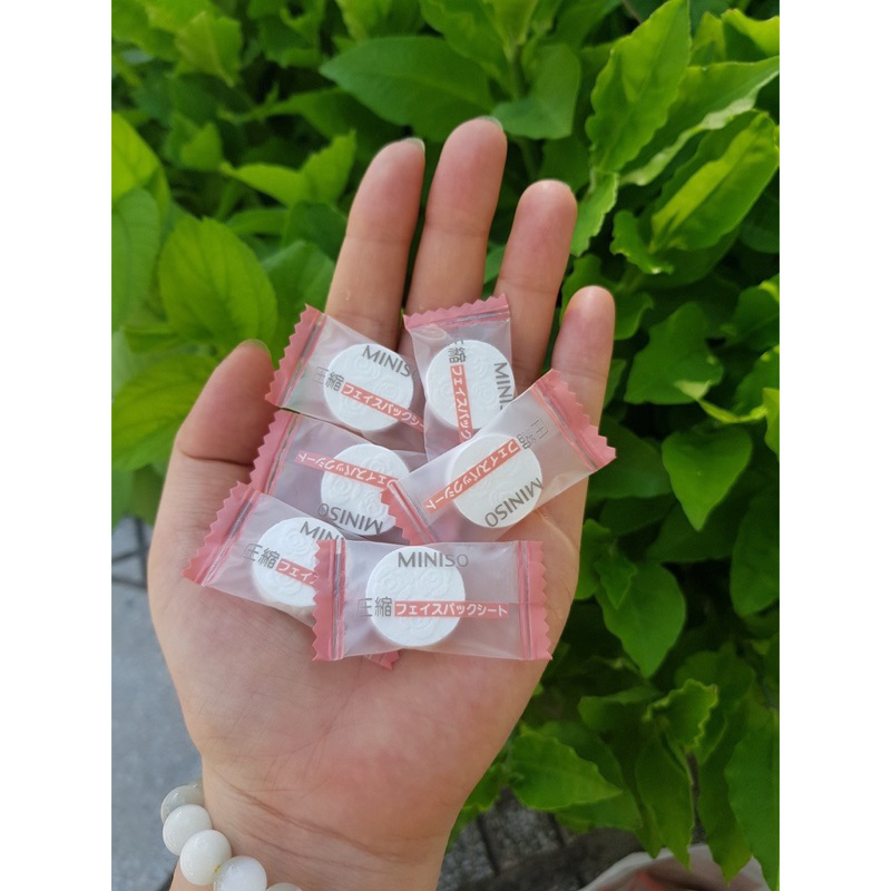 Combo 20-50-100 viên Mặt Nạ Giấy Nén Miniso hình viên kẹo mặt nạ nén IS147