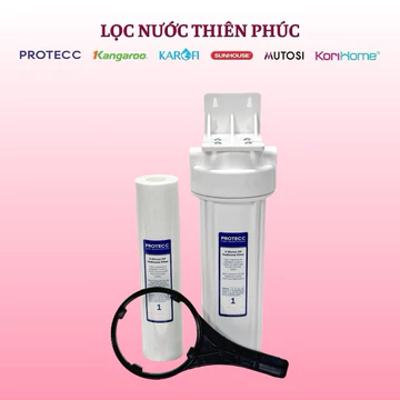 BỘ CỐC ĐƠN TRẮNG 10 INCH LỌC NƯỚC , LỌC CẶN , RỬA RAU , NẤU ĂN - BỘ LY ĐƠN 2 GIOĂNG REN TRONG 21 - BỘ ĐƠN LỌC THÔ