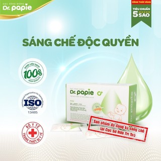 Gạc Rơ Lưỡi Dr.Papie Tiêu Chuẩn 5 SAO, Làm Sạch Răng, Lưỡi, Nướu và Khoang Miệng Cho Bé - 30Gói/Hộp