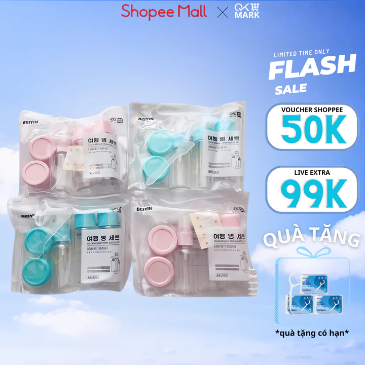 Bộ Chiết Mỹ Phẩm 7 Món, Lọ Chiết Mỹ Phẩm, Dụng Cụ Chiết Mỹ Phẩm, Bộ Chiết Mỹ Phẩm Du Lịch